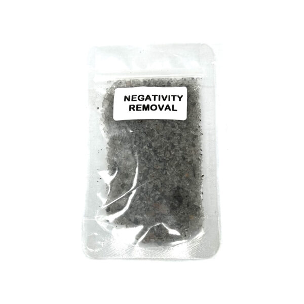 Shreyshti Ritual Bath Salt Negativity Removal, 50g stand able pouch, a combination of salts, fragrances and herbs for space clearing and cleansing, anoint candles and cleansing tools or crystals